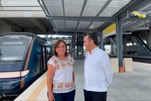 Cuitláhuac y Nahle presumen inauguración de Tren Maya Cuitláhuac y Nahle presumen inauguración de Tren Maya