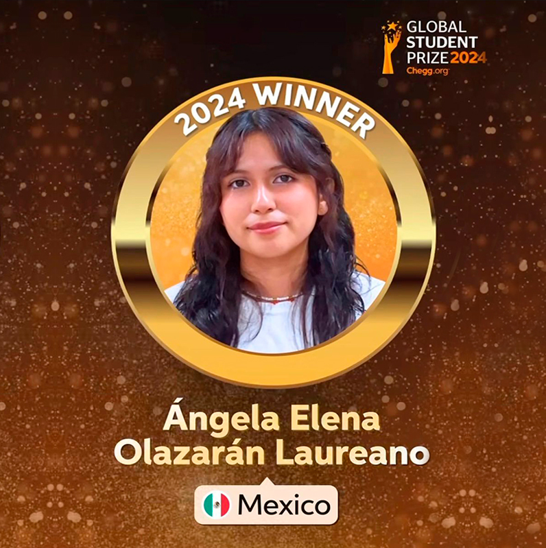 Ángela Olazarán, ganadora del Global Student Prize