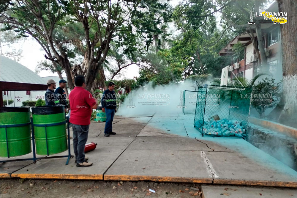 Realizan simulacro en las instalaciones del CBTis N. 78