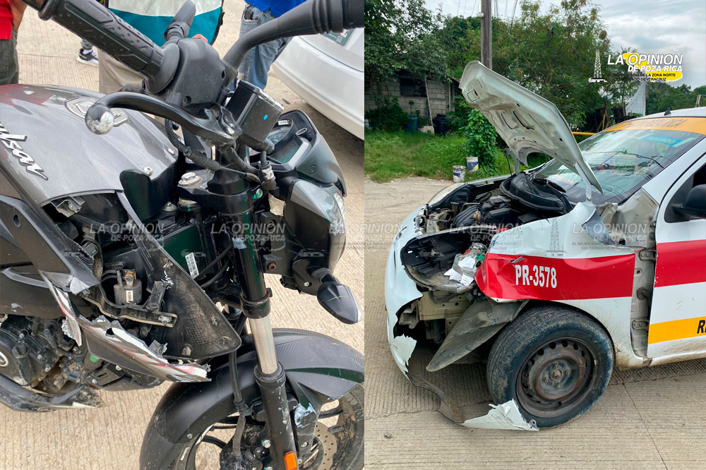 Motociclista de compartamos derribado en Kilómetro seis