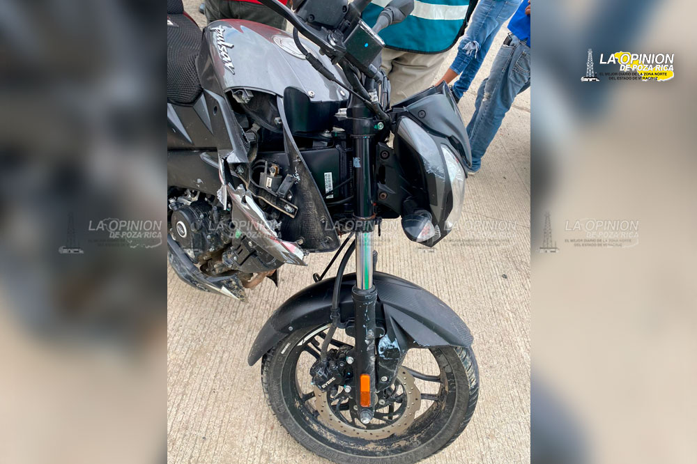 Motociclista de compartamos derribado en Kilómetro seis