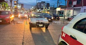 Joven es detenido por ocasionar accidente y huir del luga