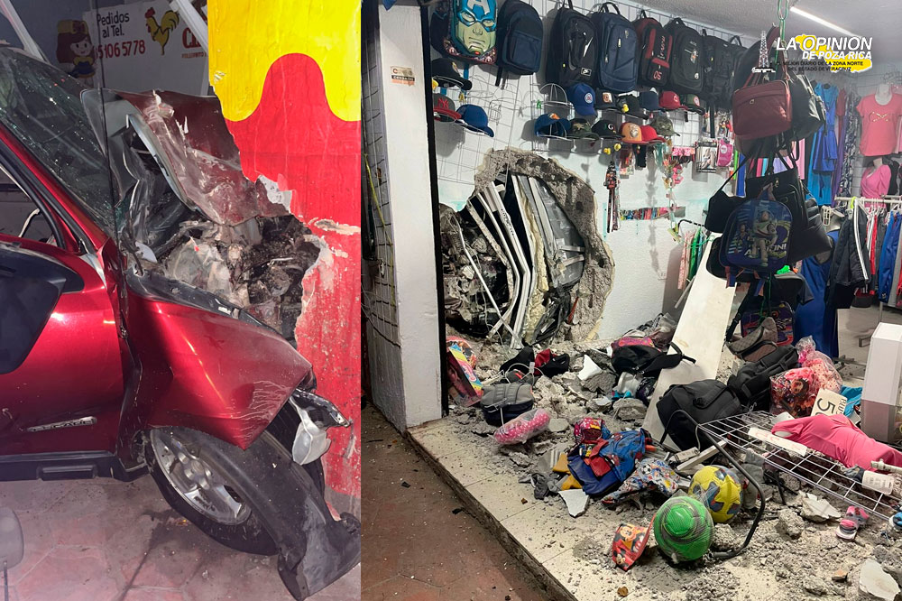 Jubilado de Pemex queda prensado en su vehículo