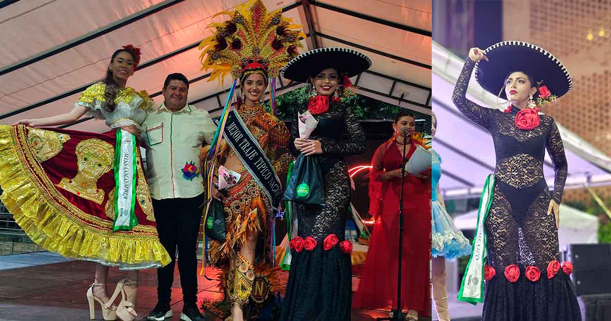 Veracruzana arranca ganando segundo lugar en Traje Típico Estilizado en Colombia
