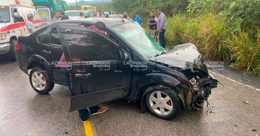Siete lesionados en brutal choque