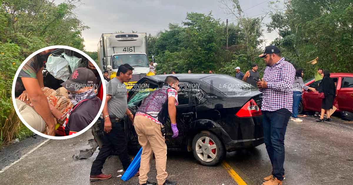 Siete lesionados en brutal choque Siete lesionados en brutal choque