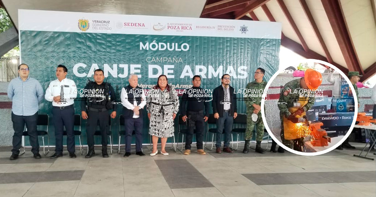 Inicia canje de armas por electrodomésticos