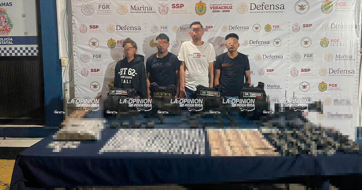 Caen 4 sujetos con droga y armamento Caen 4 sujetos con droga y armamento