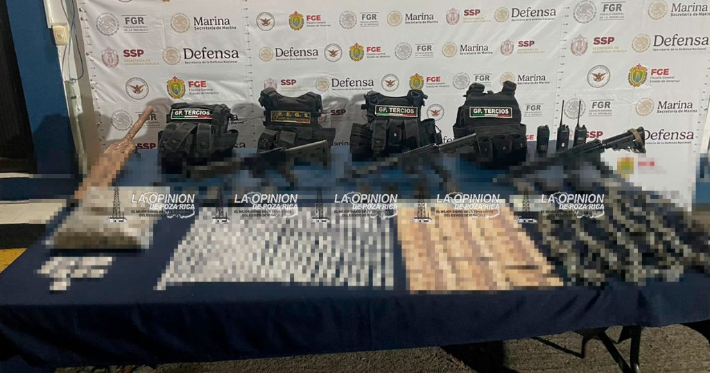 Caen 4 sujetos con droga y armamento Caen 4 sujetos con droga y armamento