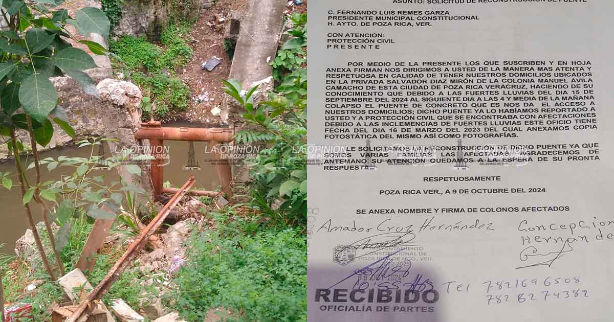 Urge a vecinos construcción de puente peatonal en la MAC Urge a vecinos construcción de puente peatonal en la MAC