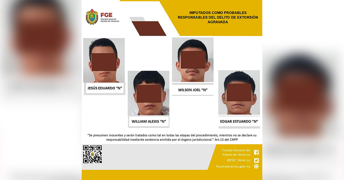 Dictan prisión preventiva a cuatro hombres por extorsión a Dauzón Dictan prisión preventiva a cuatro hombres por extorsión a Dauzón