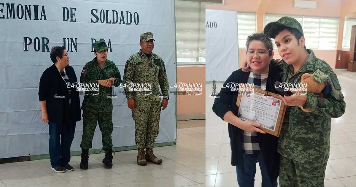 Otorgan a menor la distinción de Soldado por un Día Otorgan a menor la distinción de Soldado por un Día