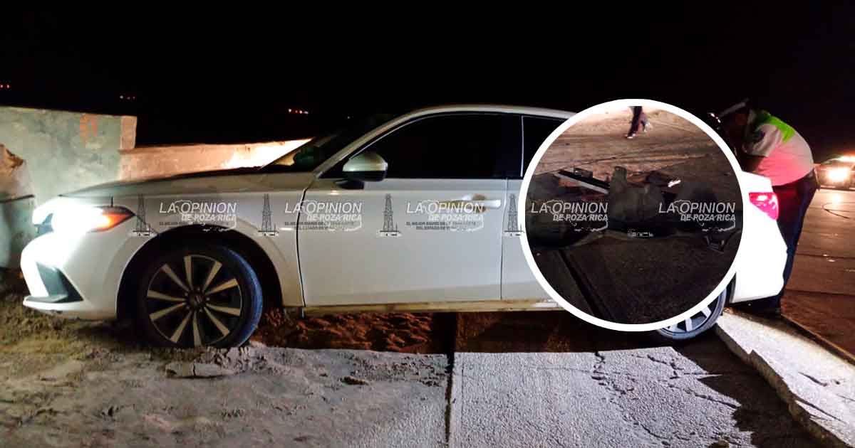 Abandonan auto accidentado Abandonan auto accidentado