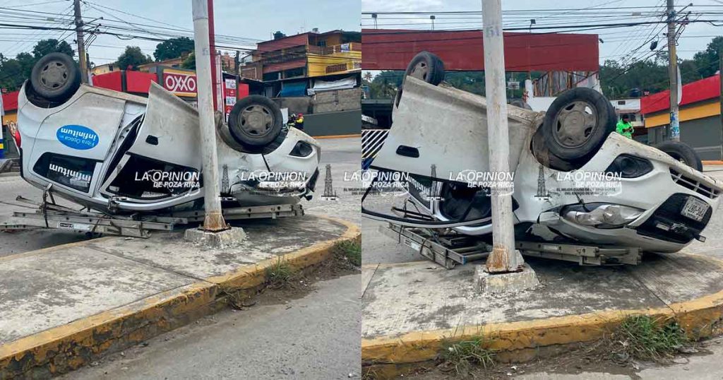 Aparatosa volcadura en Central Oriente