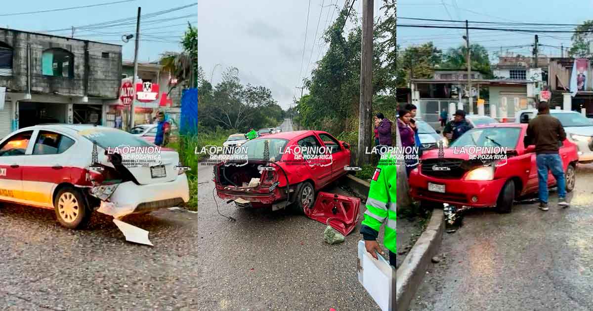 Estudiante provoca choque y se estrella contra un poste