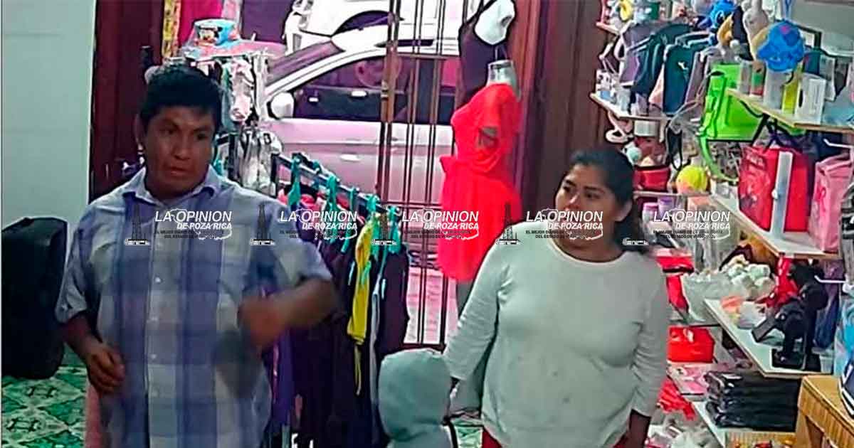 Pareja es sorprendida robando en boutique