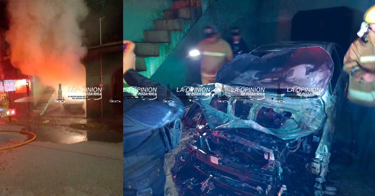 Fuego consume taxi en la Unidad y Trabajo Fuego consume taxi en la Unidad y Trabajo