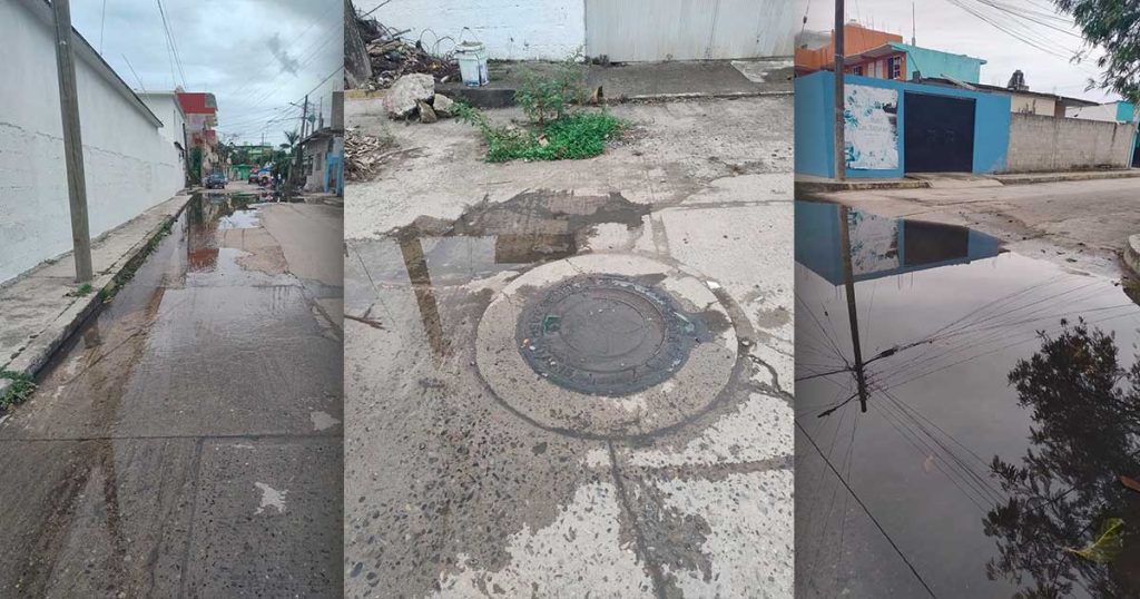 Empresarios están hartos del problema del drenaje en Tecolutla