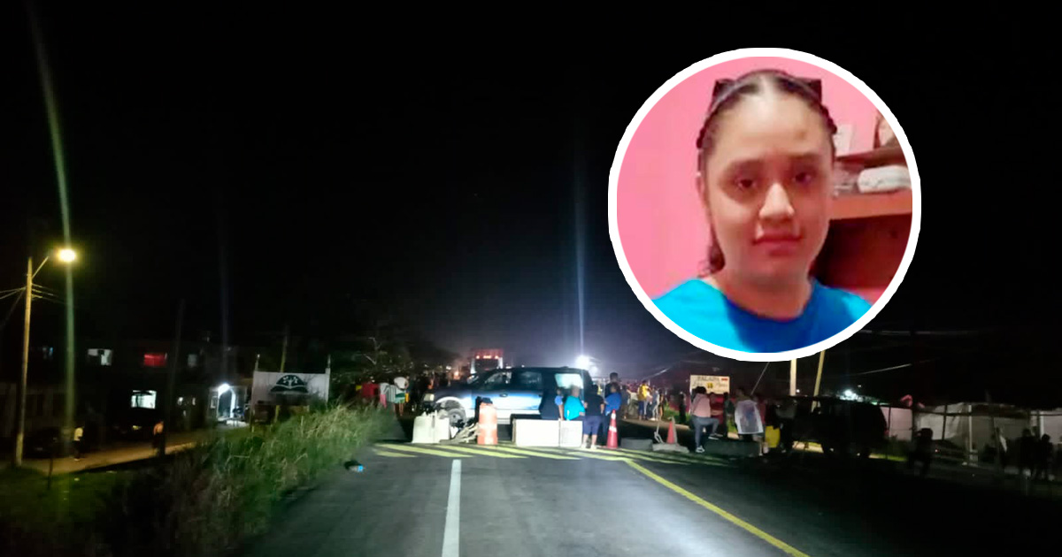 En Tecolutla cierran carretera federal 180 por desaparición de jovencita Karla Díaz