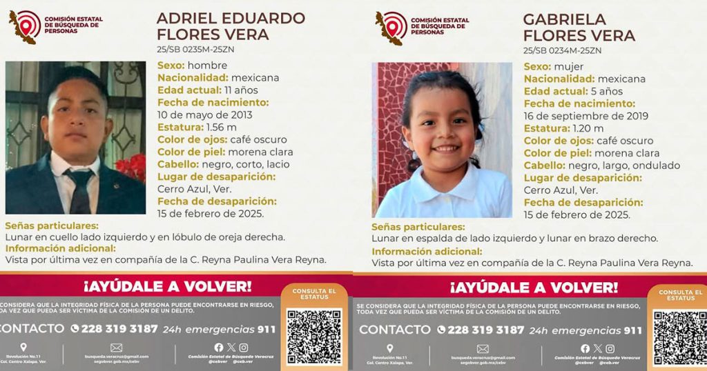 Desaparecen madre e hijos en Cerro Azul