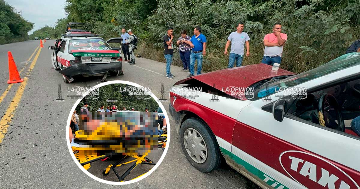 5 lesionados en la Álamo-Tihuatlán tras carambola