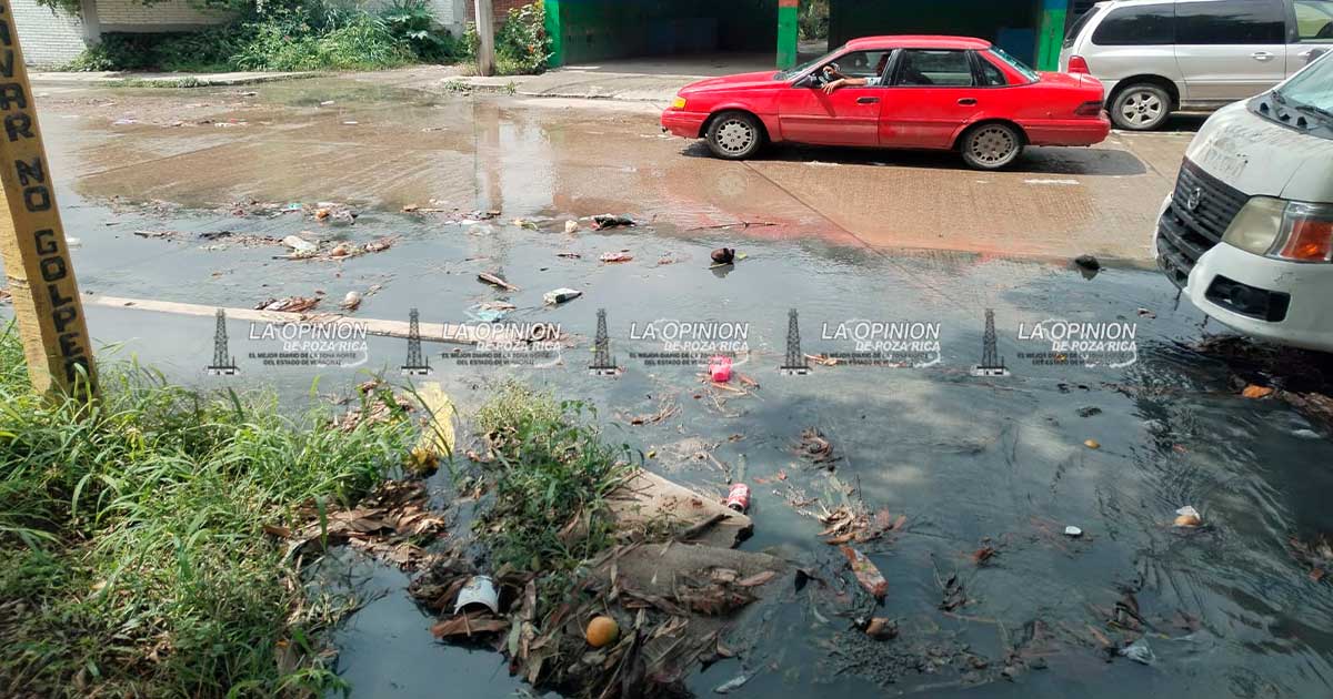 Gobierno del 'Pulpo' desatiende escurrimiento de aguas de drenaje