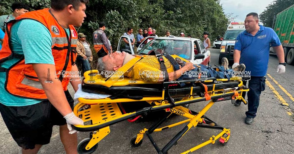 5 lesionados en la Álamo-Tihuatlán tras carambola
