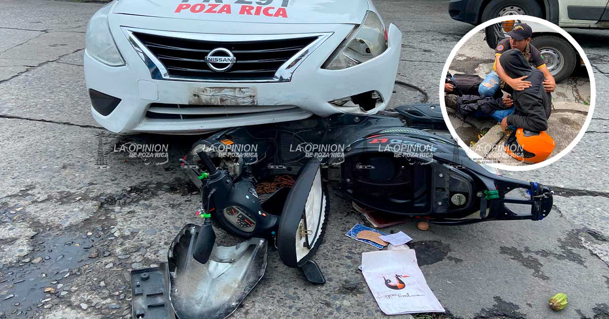Terminó debajo de un taxi