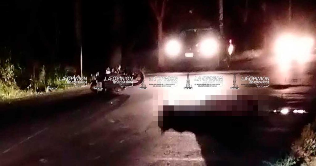 Muere motociclista al derrapar en la carretera Naranjos-Chontla