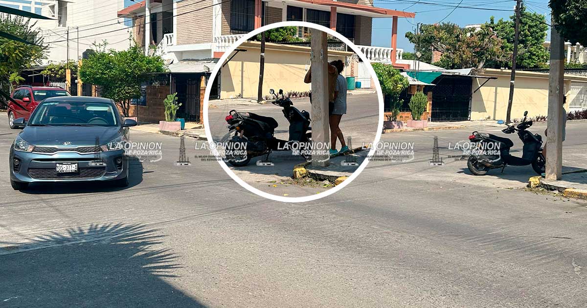 ¡Se pasó el “Alto” y terminó en el suelo! ¡Se pasó el “Alto” y terminó en el suelo!
