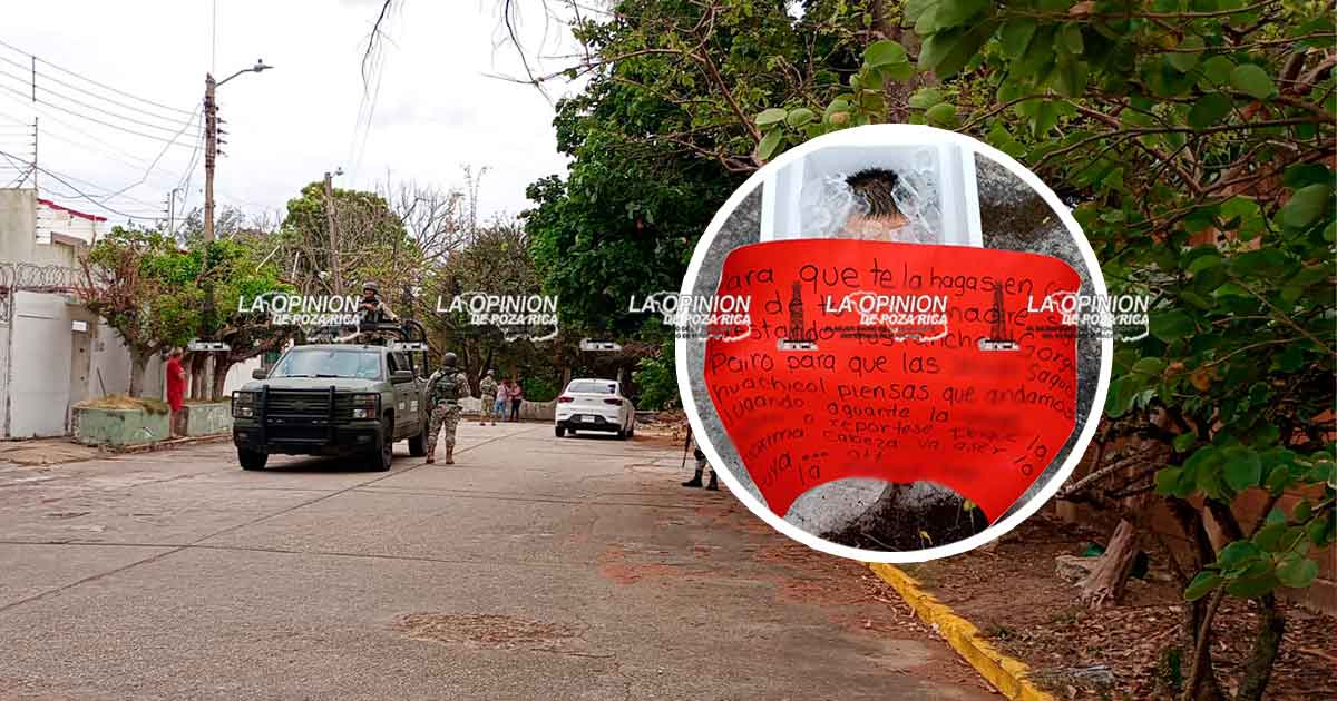 Dejan cabeza humana en fraccionamiento Dejan cabeza humana en fraccionamiento