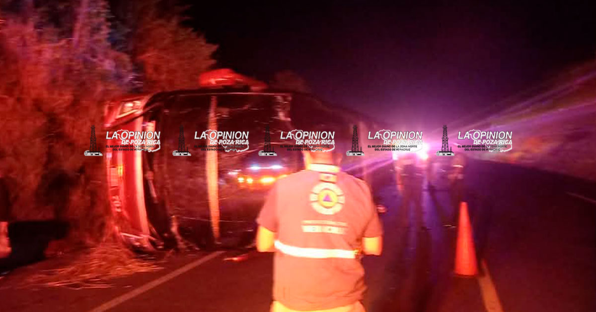 Vuelca autobús; 8 lesionados Vuelca autobús; 8 lesionados