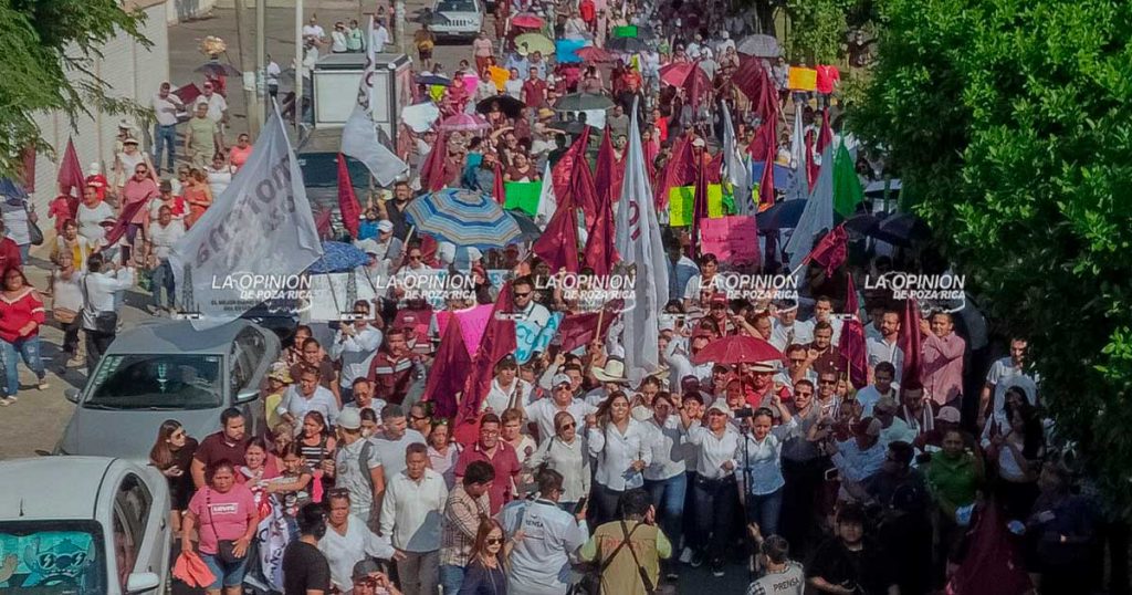 Poza Rica brinda respaldo total a Adanely Rodríguez en su registro ante el OPLE