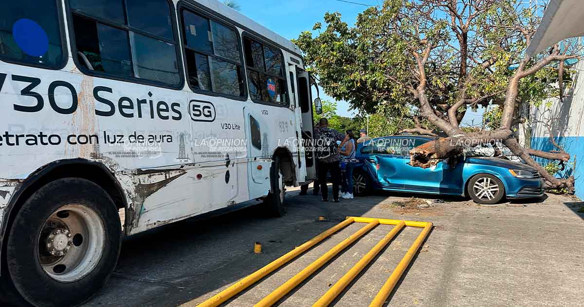 Autobús choca contra barda escolar y causa daños materiales Autobús choca contra barda escolar y causa daños materiales