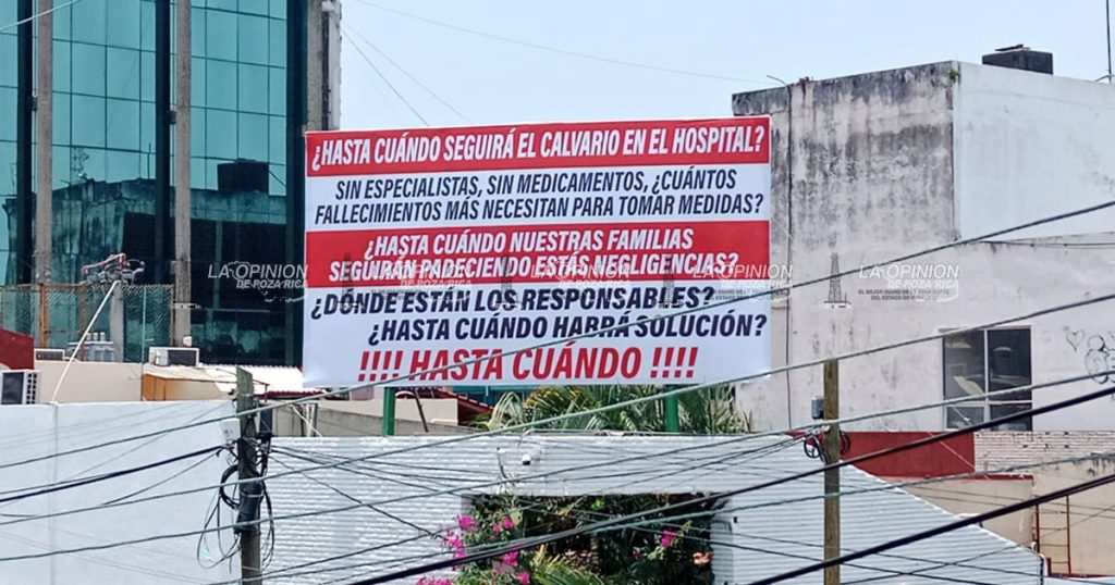 Resurgen protestas por pésimos servicios en el hospital de PEMEX