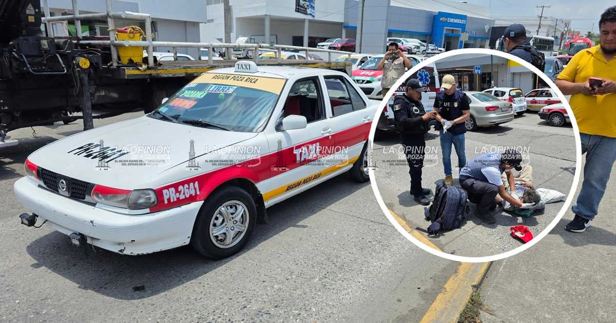 ¡Lo arrolló un taxi! ¡Lo arrolló un taxi!