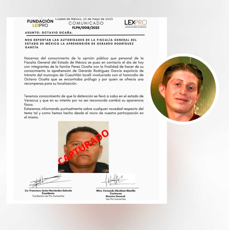 Detienen a expolicía implicado en la muerte de Octavio Ocaña Detienen a expolicía implicado en la muerte de Octavio Ocaña