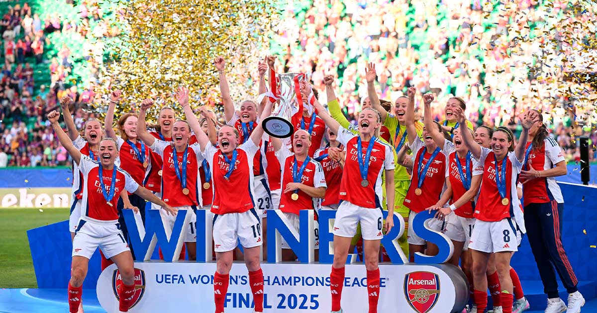 Arsenal campeón de la champions league W 24-25 Arsenal campeón de la champions league W 24-25