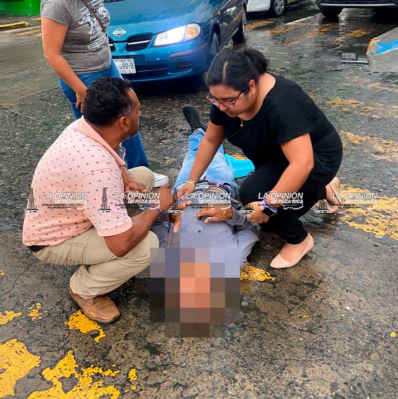 Transeúnte derribado en pleno centro Transeúnte derribado en pleno centro