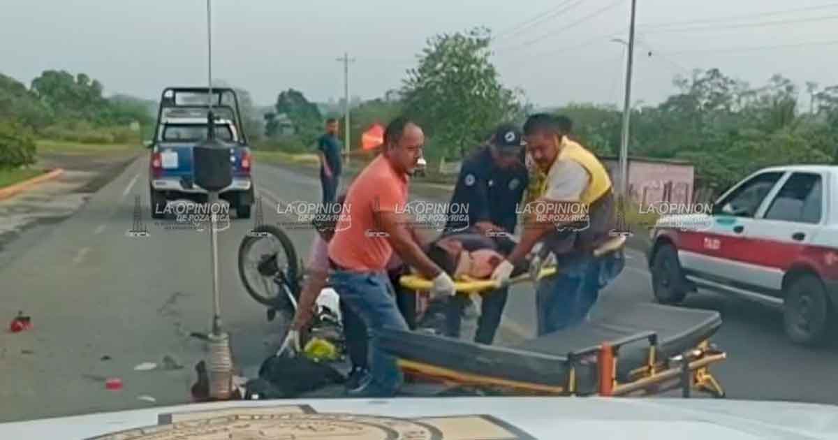 Grave motociclista tras accidente Grave motociclista tras accidente
