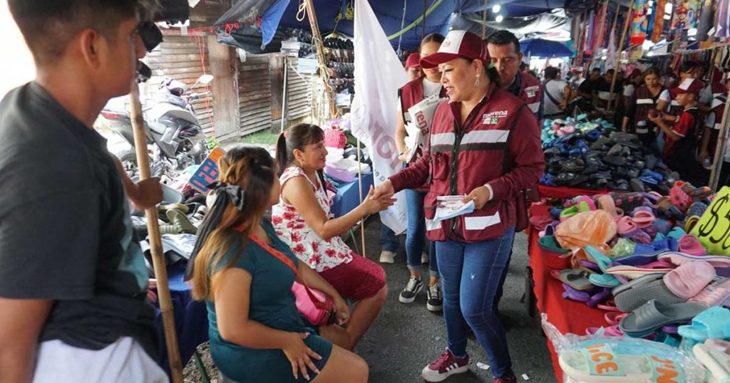 Mirta recibe respaldo de los comerciantes