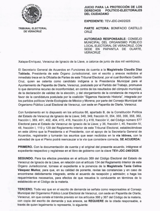 Ex candidato del PT, impugna elección Ex candidato del PT, impugna elección