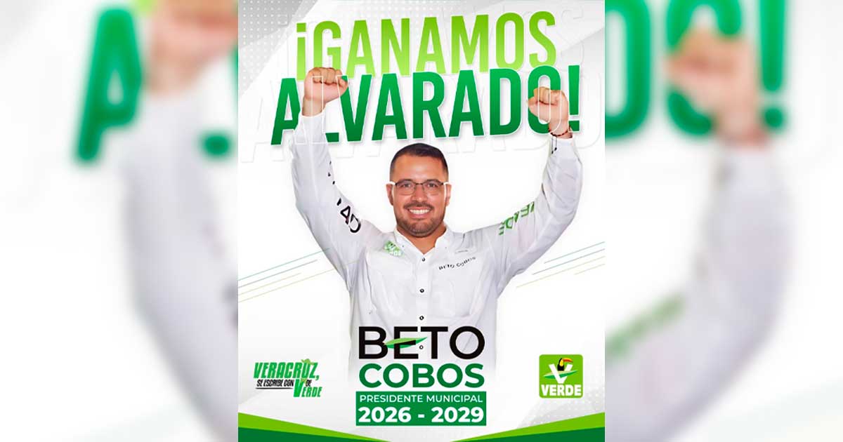 El Verde arrasó, Beto Cobos será su nuevo alcalde