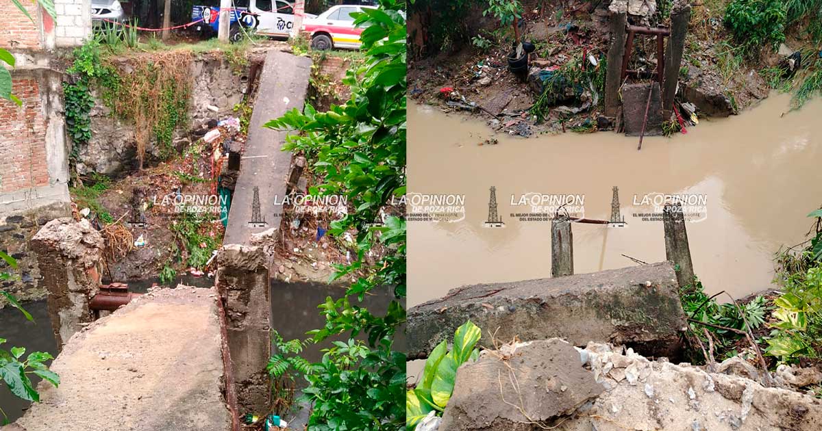 Nunca se reconstruyó el puente peatonal derrumbado en septiembre de 2024 Nunca se reconstruyó el puente peatonal derrumbado en septiembre de 2024
