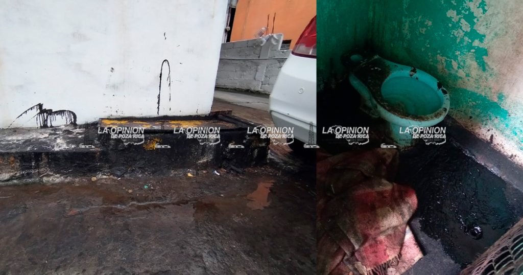 Escurrimientos de hidrocarburo afectan el interior de tres viviendas Escurrimientos de hidrocarburo afectan el interior de tres viviendas