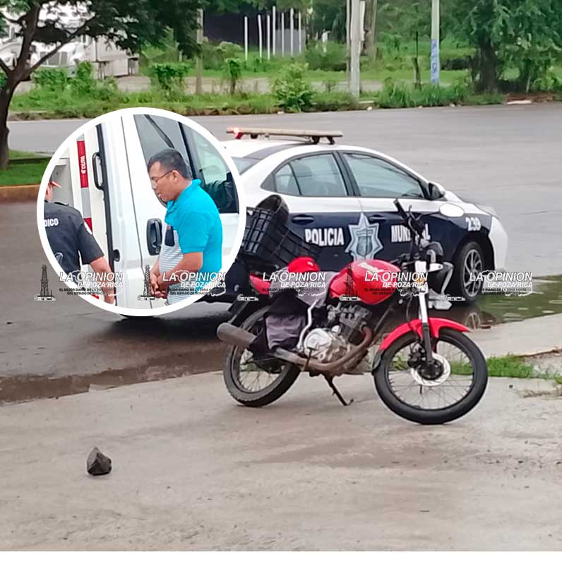 Derrapó su “caballo de acero” Derrapó su “caballo de acero”