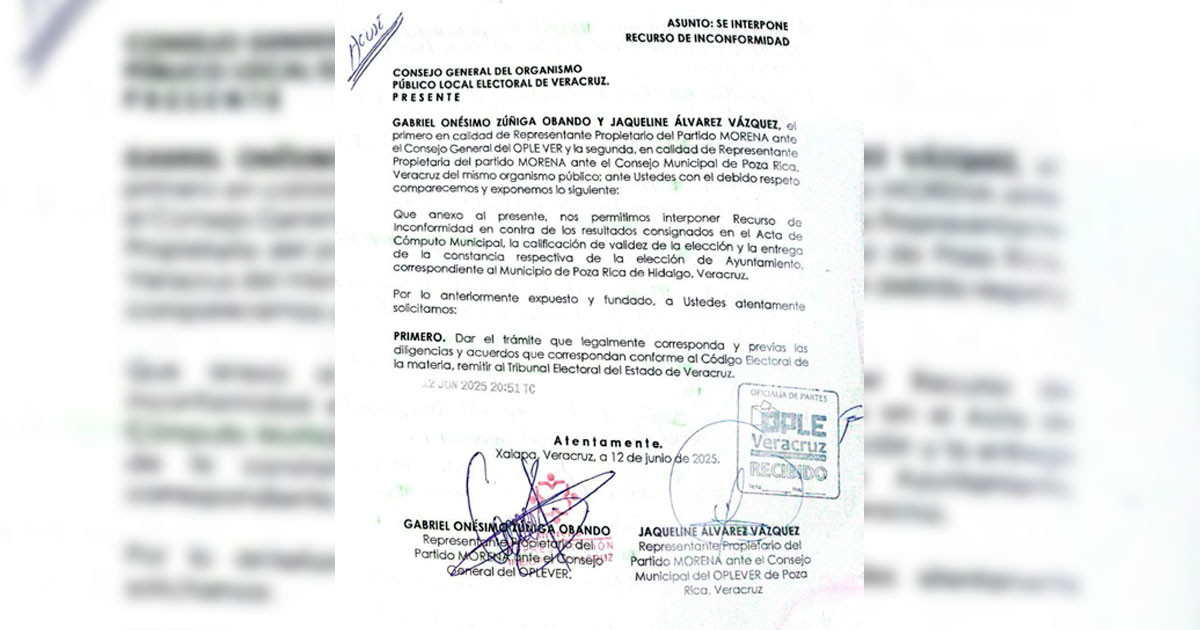 MORENA impugna elección por fraude MORENA impugna elección por fraude