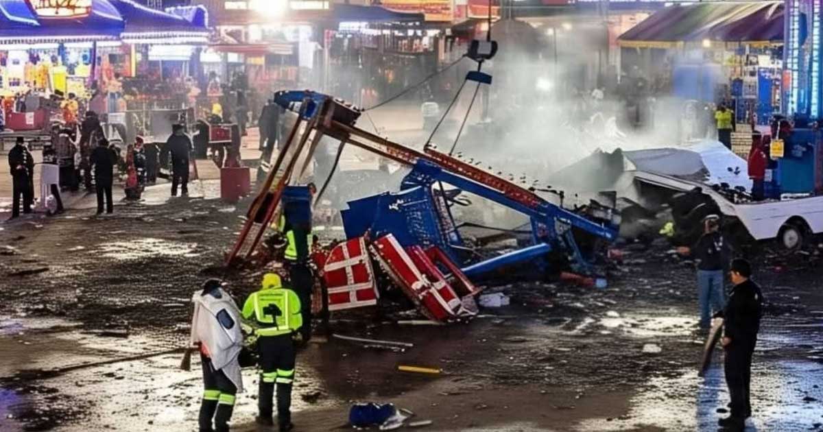 Terror en la feria falla en El Martillo deja siete niños lesionados
