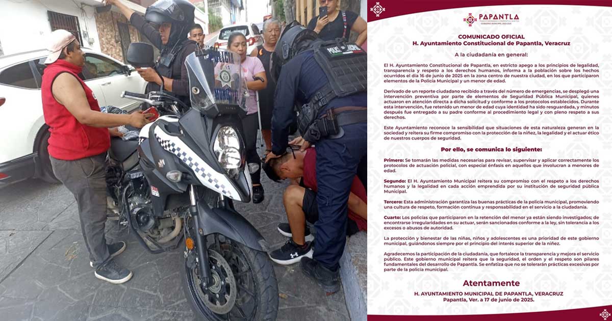 Policías municipales son investigados, por detención de un menor Policías municipales son investigados, por detención de un menor
