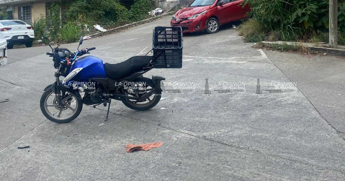 Derriban a motociclista en Santa Emilia Derriban a motociclista en Santa Emilia